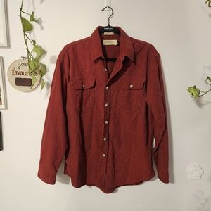 St. John's Bay Men's Deep Red Shirt